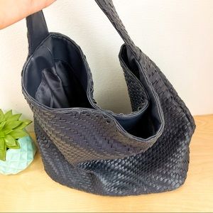 ANTHROPLOGIE Vegan Woven Hobo Shoulder Bag